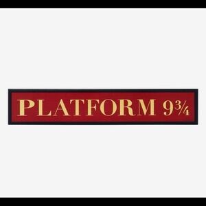 NWT Harry Potter Platform 9 3/4 Wall Sign